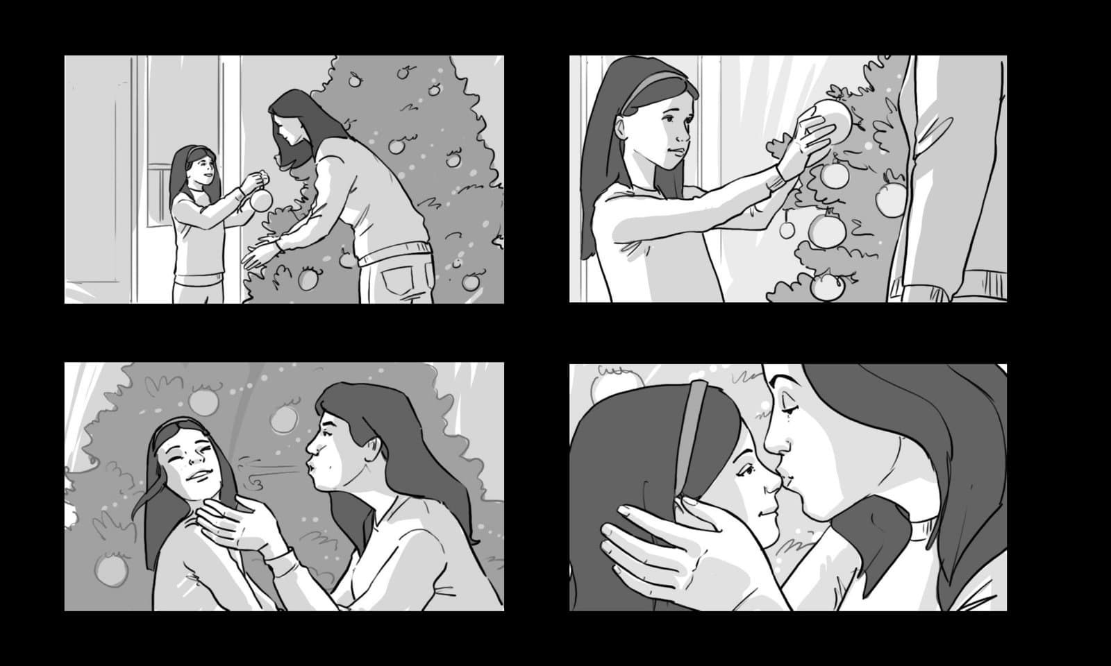 Christmas is a Feeling — storyboard art, 3