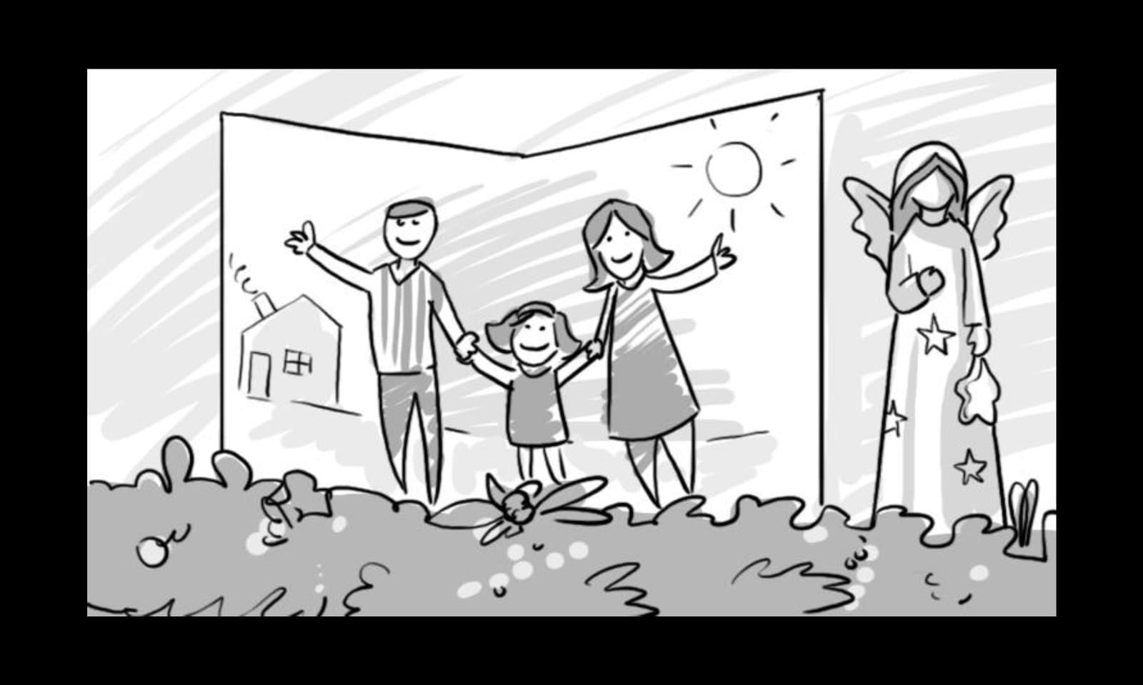 Christmas is a Feeling — storyboard art, 6