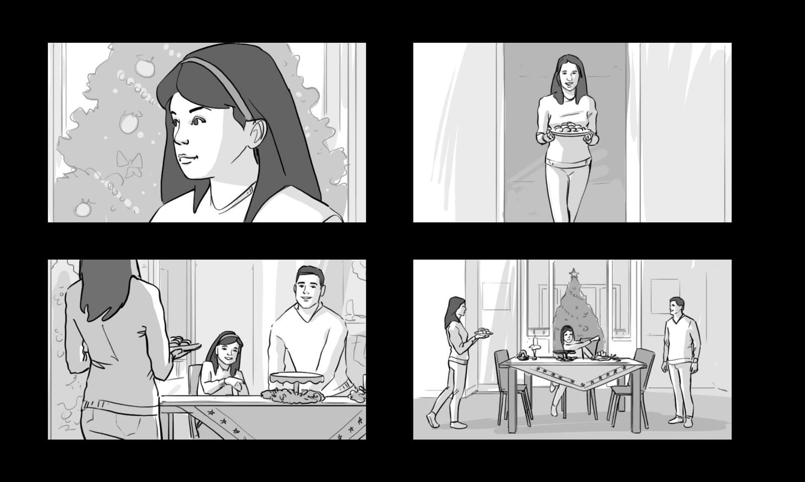 Christmas is a Feeling — storyboard art, 7
