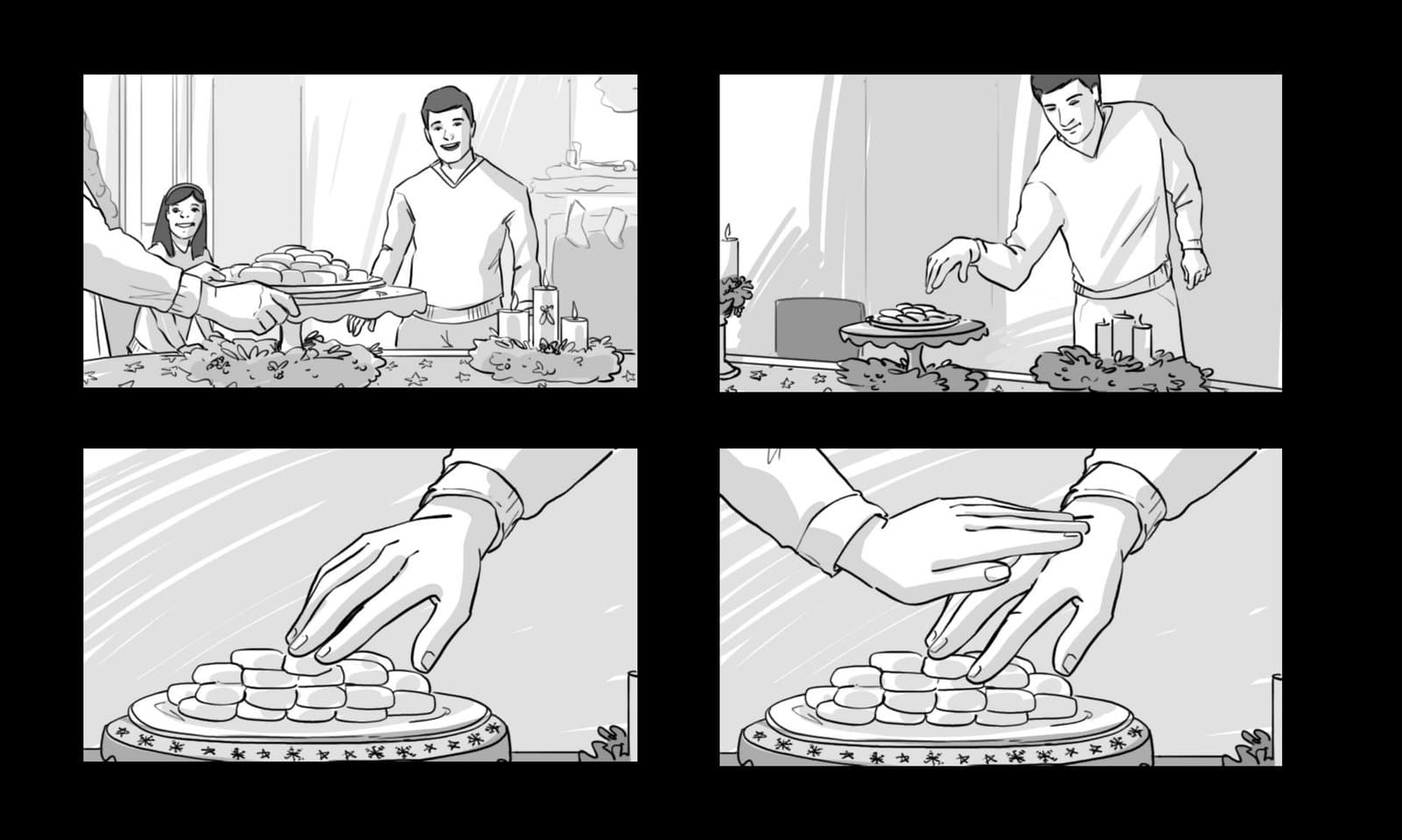 Christmas is a Feeling — storyboard art, 8