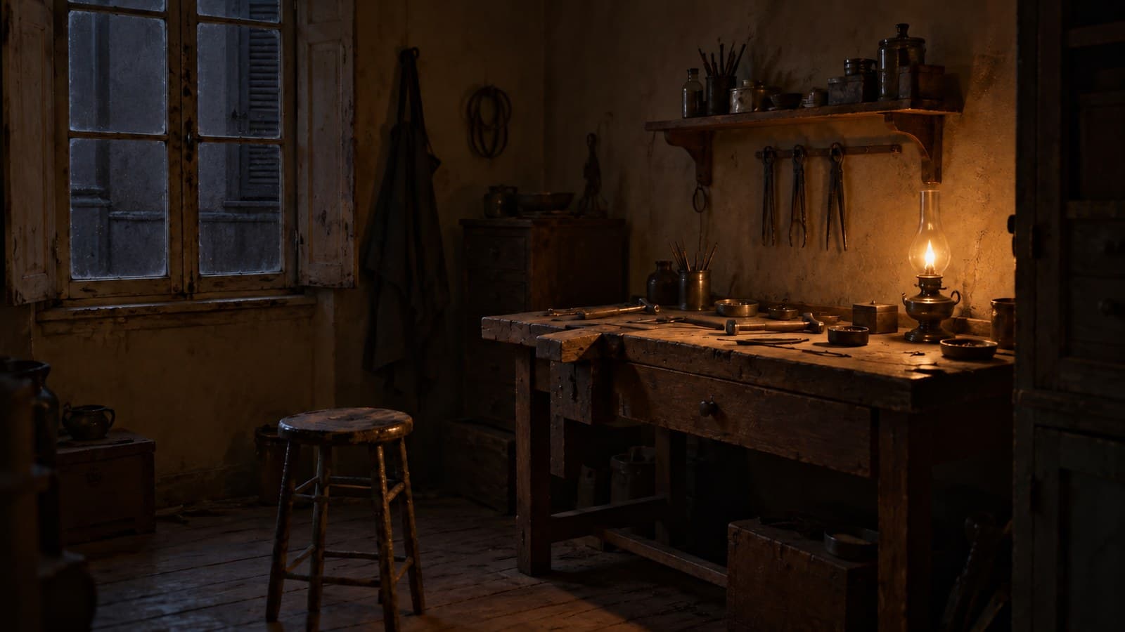 AI-generated workshop scene reference